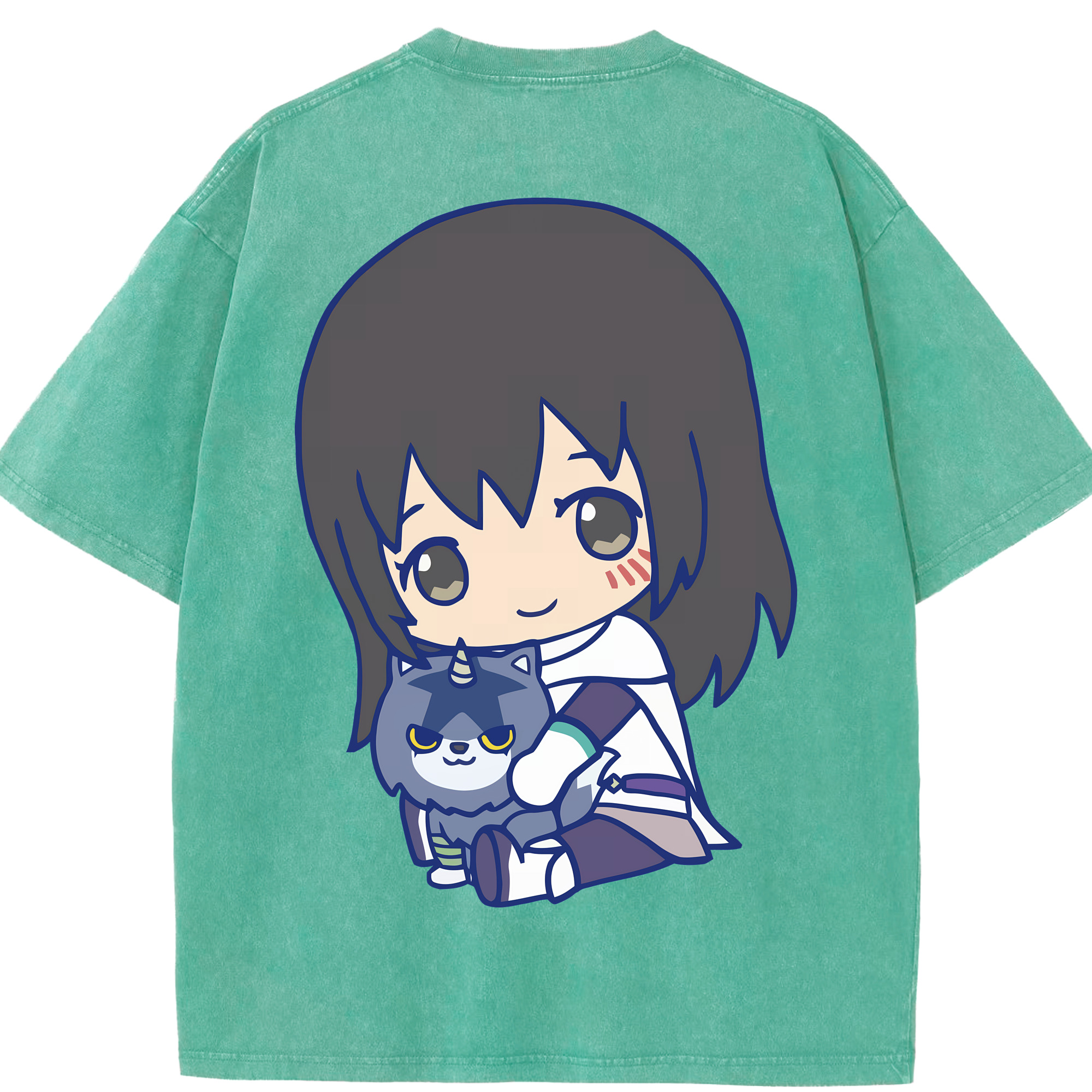 （画像用） 転スラ Regarding Reincarnated to Slime 綿100% ヴィンテージ風 半袖Tシャツ（背面プリント）